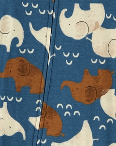 Macacão Carters em algodão com pezinho - Elefantes (Lançamento) - comprar online