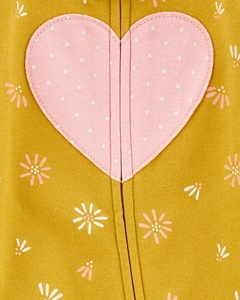 Macacão Carters em algodão com pezinho - Coração (Nova Coleção) - comprar online