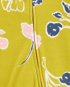 Macacão Carters em algodão com pézinho - Floral Mostarda (Nova Coleção) - comprar online