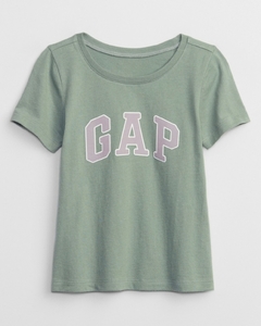 Camiseta manga curta GAP - Verde com Lilás