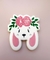 stencil para Biscoito Coelha com Flores Meu Estêncil