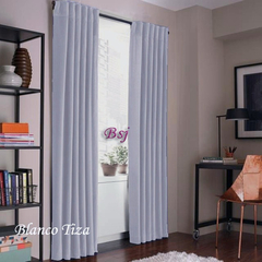 Jgo De Cortinas Blackout Textil 120cm Largo Presillas Oculta en internet