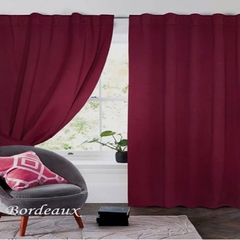 Juego Cortinas Blackout Engomado De 240cm Largo Bloquea 100% - tienda online