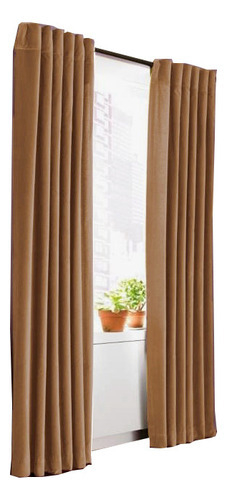 Juego De Cortinas Blackout Textil Presillas Ocultas 210cm Largo en internet