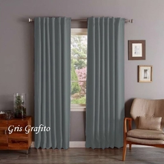 Juego De Cortinas Blackout Textil Presillas Ocultas 210cm Largo - comprar online