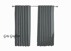 Imagen de Juego De Cortinas Blackout Textil 150cm Largo Presillas Oculta