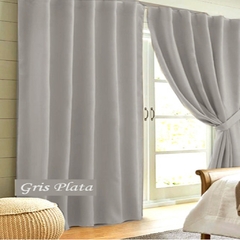 Juego Cortinas Blackout Engomado De 240cm Largo Bloquea 100% - tienda online