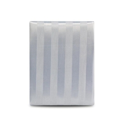 Cortina de baño teflonada rayada + 12 ganchos de PVC