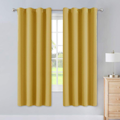 Jgo De Cortinas Blackout Textil 120cm Largo Presillas Oculta - tienda online