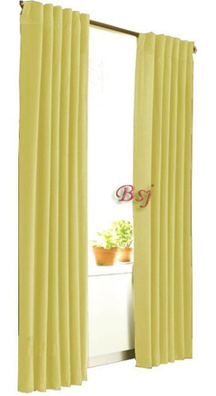 Juego De Cortinas Blackout Textil Presillas Ocultas 210cm Largo - BLANCO-SANJUSTO