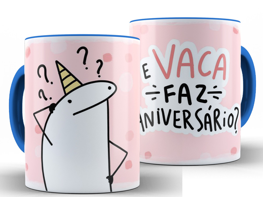 Caneca Xícara Frases Divertida Meme Flork Aniversario