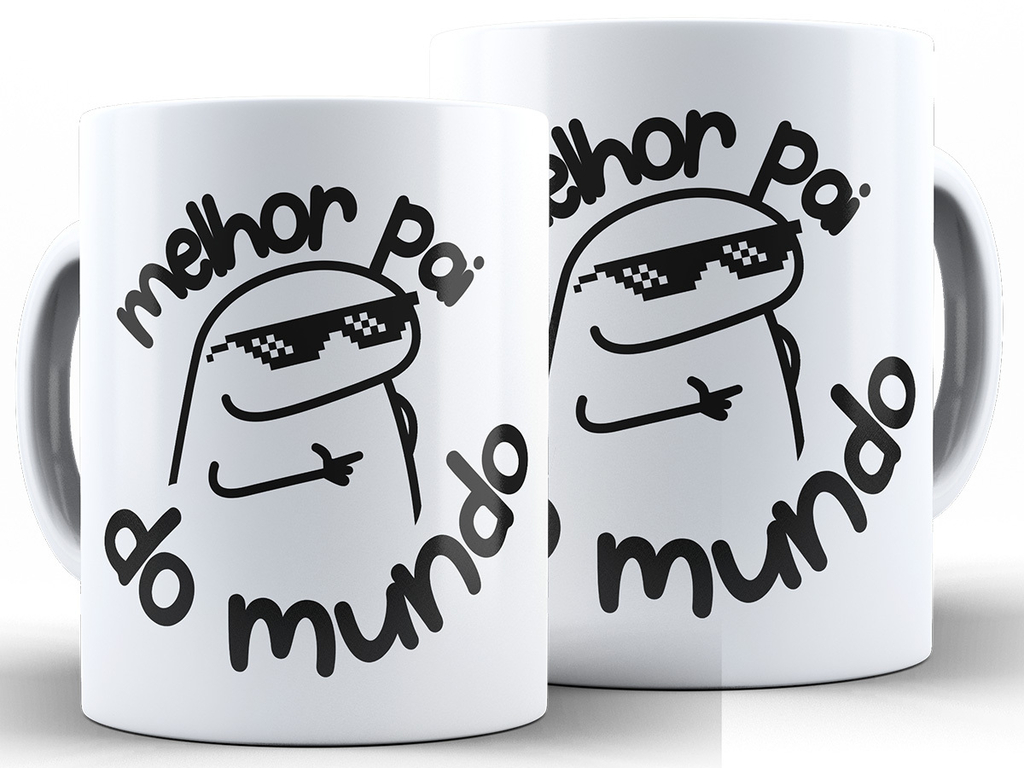 Caneca Flork meme divertida mae na volta a gente compra - Branco