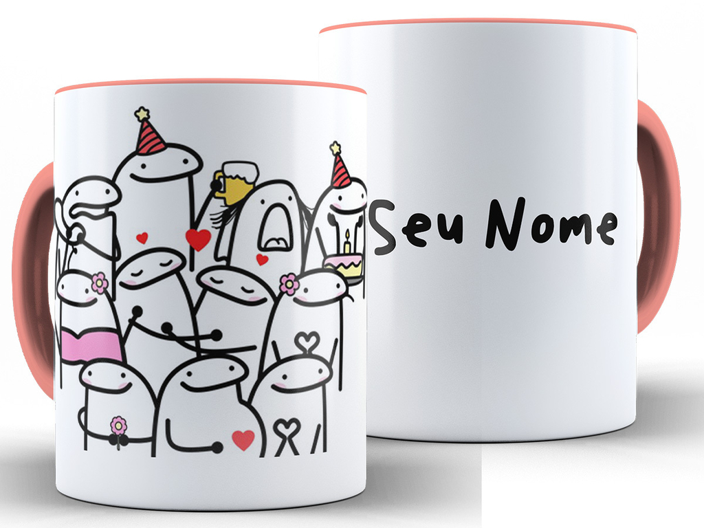 Caneca Personalizada Meme Flork - Aqui para sua Opinião