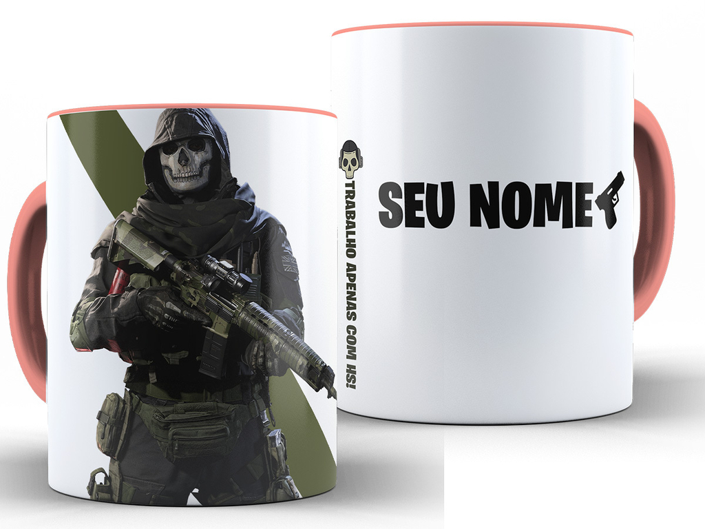 Caneca Warzone Xícara 325ml Porcelana Cerâmica Caixa presente