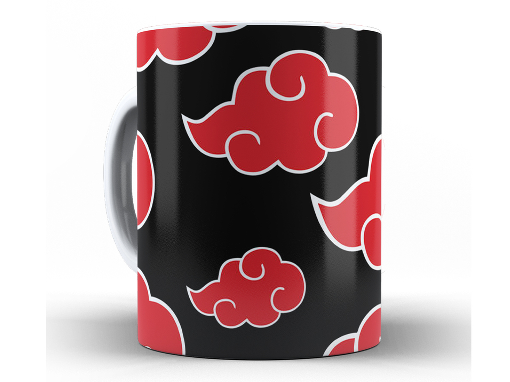 Caneca Preta Naruto Akatsuki Nomes Nuvem Xícara Akatsuki Personalizada