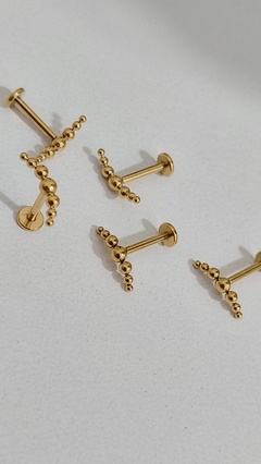 Labret titânio esferas PVD gold, 8mm. - comprar online