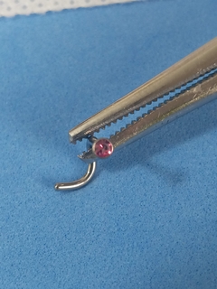 Nostril aço zircônia rosa - atacadowwpiercings