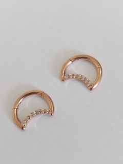 Segmento titânio lua 8mm rosé gold - comprar online