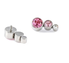 Labret titânio rosa e pink lado esquerdo (8mm) - comprar online