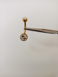 Piercing titânio PVD gold. 10mm - loja online