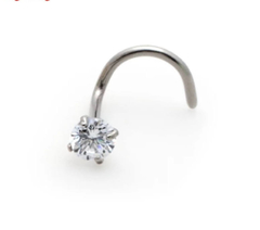 Nostril aço pedra strass 2.5mm