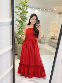 0861 - Vestido Maria Luiza Vermelho - comprar online