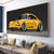 Quadro Decorativo Porsche Antigo Amarelo na internet