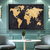Quadro Mapa Mundi Tom Escuro - Decore Premium | A Melhor Loja Para Comprar Quadros Decorativos no Brasil
