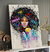 Quadro Grafite Femino Afro - comprar online