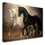 Quadro Decorativo Cavalos Preto e Branco - comprar online