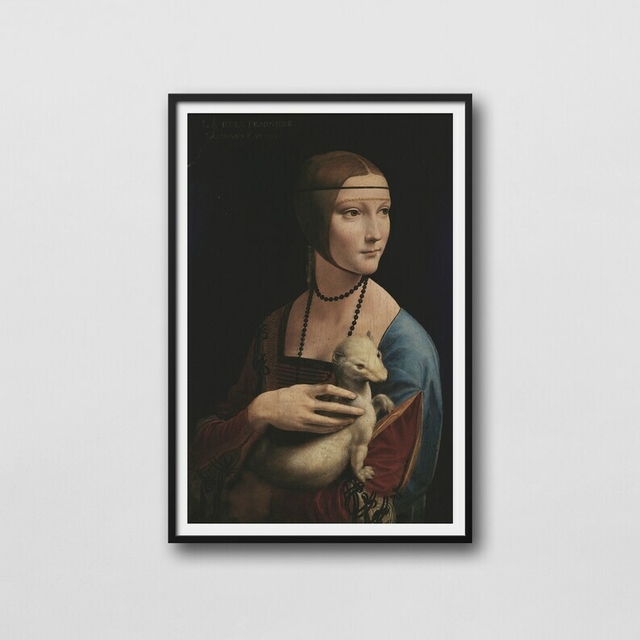 Quadro Dama Com Arminho Leonardo Da Vinci