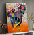 Quadro Arte Elefante Abstrato Colorido - loja online