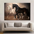 Quadro Decorativo Cavalos Preto e Branco - comprar online