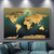Quadro Decorativo Mapa Mundi Dourado na internet