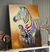 Quadro Pintura Zebras Coloridas - comprar online