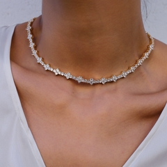 CHOKER RIVIERA FLOR 4 GARRAS CRISTAL - comprar online