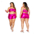 Conjunto Plus Size Metalizado Carnaval Top Alcinha C Shorts