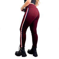 Calça Ribana Feminina Jogger Cós Alto Bolso Listra Lateral - comprar online