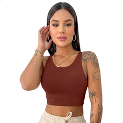 Cropped Top Suplex Blusa Feminina Tecido Duplo Nadador - loja online