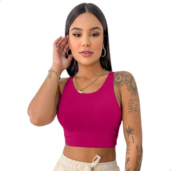 Cropped Top Suplex Blusa Feminina Tecido Duplo Nadador - Gringa do Brás