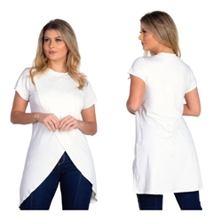 Blusa Mullet Alongada Bata Feminina Estilosa Soltinha Linda - loja online