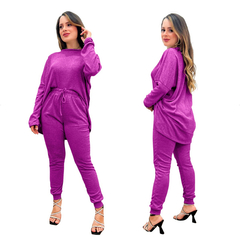 Conjunto Frio Lãzinha Feminino Blusa Oversized Calça Jogger - Gringa do Brás