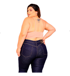 Cropped Top Feminino Decotado Plus Size Suplex Lycra Verão na internet