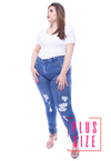 Body Princesa Manga Curta Plus Size