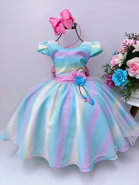 Vestido Infantil Princesa Chuva de Bençãos Luxo Princesas - Fabuloso Ateliê