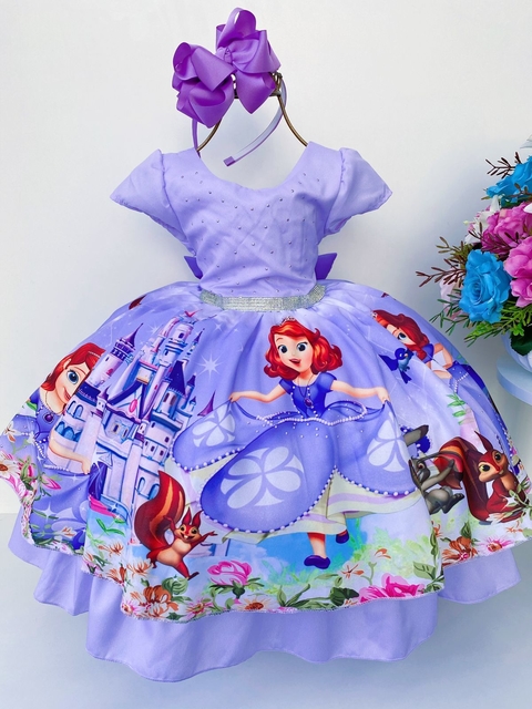 Vestido Princesa Sofia Brilho 1 ao 8 Promoção - Petecolá kids