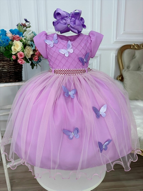 Vestido Lilás Princesa Sofia Festa Casamento Moda Feminina