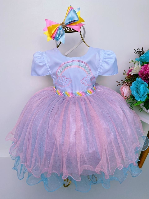 Vestido Infantil Princesa Chuva de Bençãos Luxo Princesas - Fabuloso Ateliê