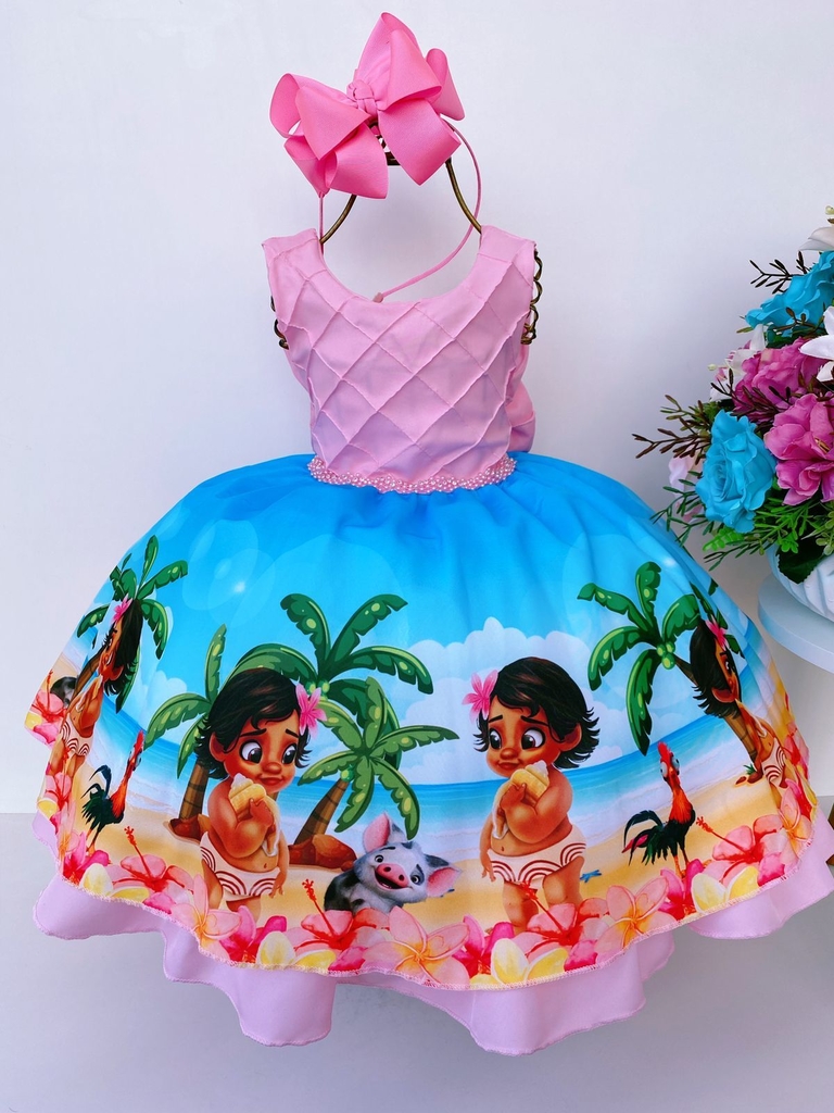 Vestido Da Moana Grande