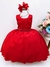 VESTIDO INFANTIL VERMELHO STRASS LUXO FESTA PRINCESAS DAMAS